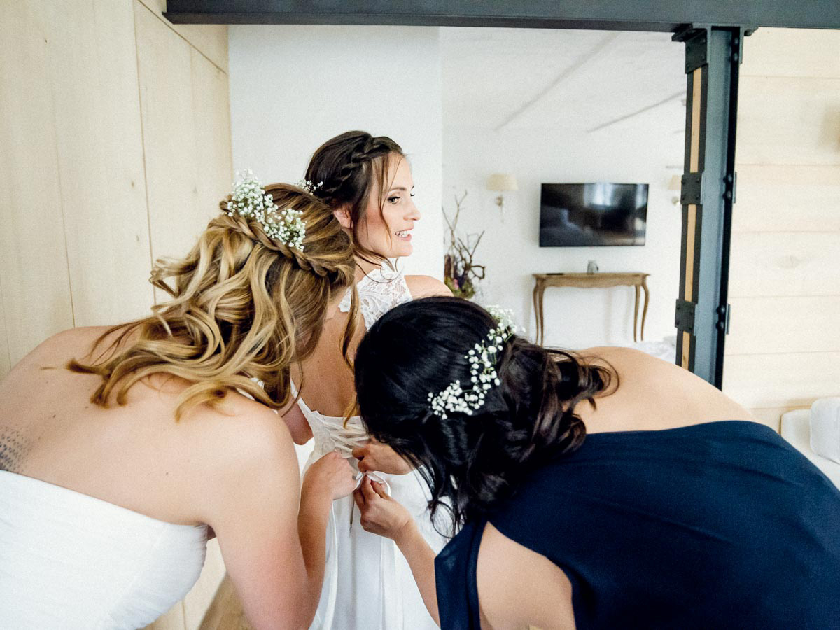 Hochzeit im Spreewald Braut Kleid